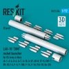 RESKIT RS72-0534 LAU-10 ZUNI rocket launcher for US Army & Navy (2 pcs) (A-1, A-4, A-6, A-7, A-10, A-37, AV-8, TF-9J, OV-1, OV-10, F-4, F-5, F-100, F-14, F-16, F/A-18, Su-25) (3D Printed) (1/72)